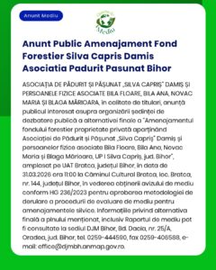 Anunt Public Amenajament Fond Forestier Silva Capris Damis Asociatia P