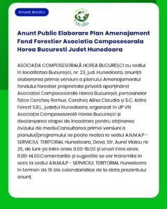 Anunt Public Elaborare Plan Amenajament Fond Forestier Asociatia Compo
