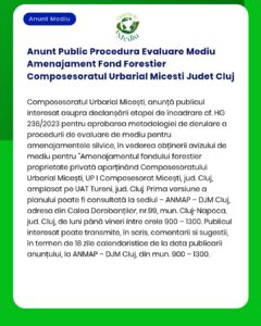 Anunt Public Procedura Evaluare Mediu Amenajament Fond Forestier Compo