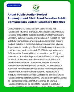 Anunt Public Audieri Proiect Amenajament Silvic Fond Forestier Public