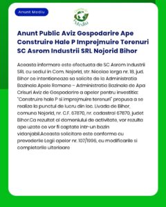 Anunt Public Aviz Gospodarire Ape Construire Hale P Imprejmuire Terenu