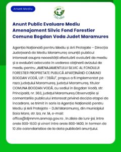Anunt Public Evaluare Mediu Amenajament Silvic Fond Forestier Comuna B