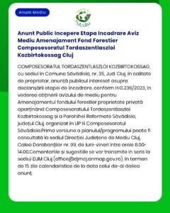 Anunt Public Incepere Etapa Incadrare Aviz Mediu Amenajament Fond Fore