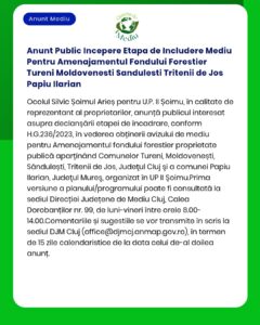 Anunt Public Incepere Etapa de Includere Mediu Pentru Amenajamentul Fo