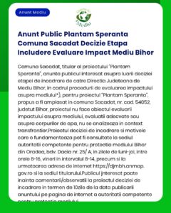 Anunt Public Plantam Speranta Comuna Sacadat Decizie Etapa Includere E