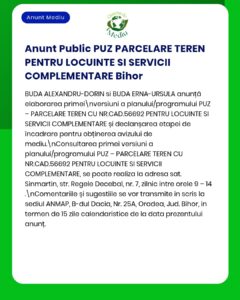 Plan parcelare teren și servicii complementare în Bihor.