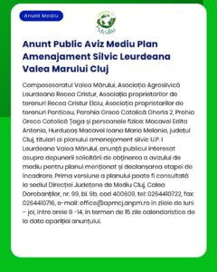 Anunt Public Aviz Mediu Plan Amenajament Silvic Leurdeana Valea Marulu