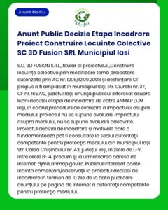 Anunt Public Decizie Etapa Incadrare Proiect Construire Locuinte Colec