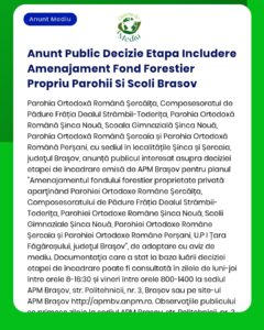 Anunt Public Decizie Etapa Includere Amenajament Fond Forestier Propri