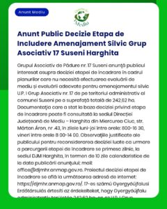 Anunt Public Decizie Etapa de Includere Amenajament Silvic Grup Asocia