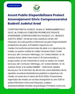 Anunt Public Disponibilizare Proiect Amenajament Silvic Composesoratul
