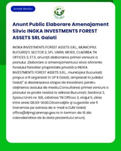 Anunt Public Elaborare Amenajament Silvic INGKA INVESTMENTS FOREST ASS