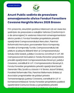 Anunt Public sedinte de preavizare amenajamente silvice Fonduri Forest