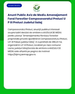 Anunt Public Aviz de Mediu Amenajament Fond Forestier Composesoratul P