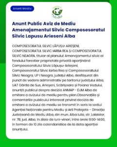 Anunt Public Aviz de Mediu Amenajamentul Silvic Composesoratul Silvic