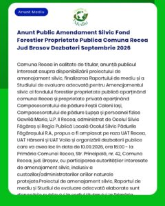 Anunt Public Amendament Silvic Fond Forestier Proprietate Publica Comu