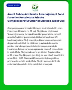 Anunt Public Aviz Mediu Amenajament Fond Forestier Proprietate Privata