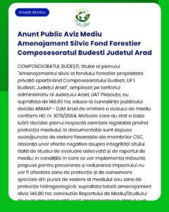 Anunt Public Aviz Mediu Amenajament Silvic Fond Forestier Composesorat