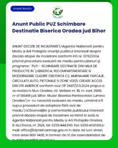 Schimbarea destinației unei clădiri în Oradea, județul Bihor, cu detalii privind decizia și amplasamentul.