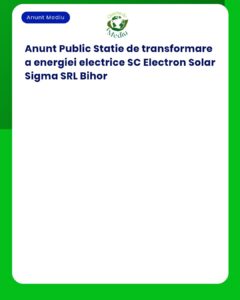 SC Electron Solar Sigma SRL Bihor anunță transformarea energiei electrice.