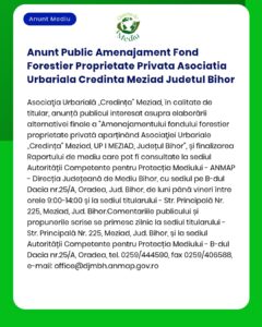 Anunt Public Amenajament Fond Forestier Proprietate Privata Gransiloz