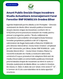 Anunt Public Decizie Etapa Incadrare Studiu Actualizare Amenajament Fo