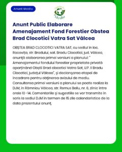 Anunt Public Elaborare Amenajament Fond Forestier Obstea Brad Clocotic