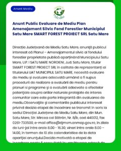 Anunt Public Evaluare de Mediu Plan Amenajament Silvic Fond Forestier