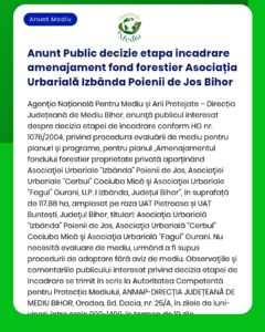 Anunt Public decizie etapa incadrare amenajament fond forestier Asocia