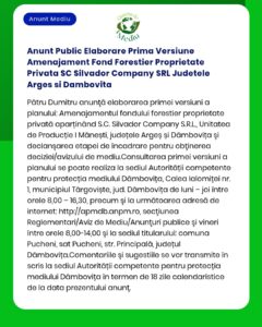 Anunt Public Elaborare Prima Versiune Amenajament Fond Forestier Propr