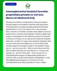 Amenajamentul fondului forestier proprietate privata sc trei Unu Mereu