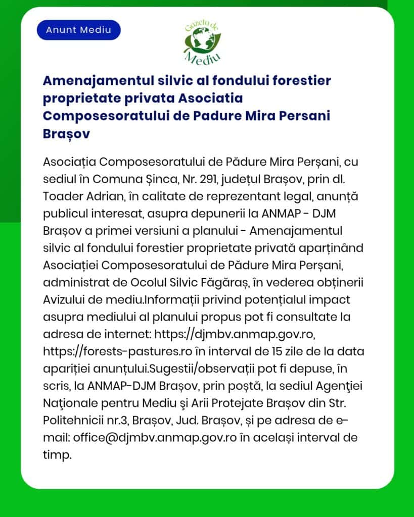 Amenajamentul silvic al fondului forestier proprietate privata Asociat