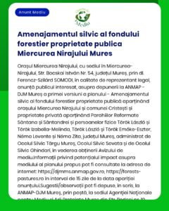 Amenajamentul silvic al fondului forestier proprietate publica Miercur