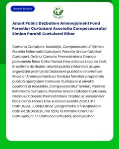 Anunt Public Dezbatere Amenajament Fond Forestier Curtuiseni Asociatia