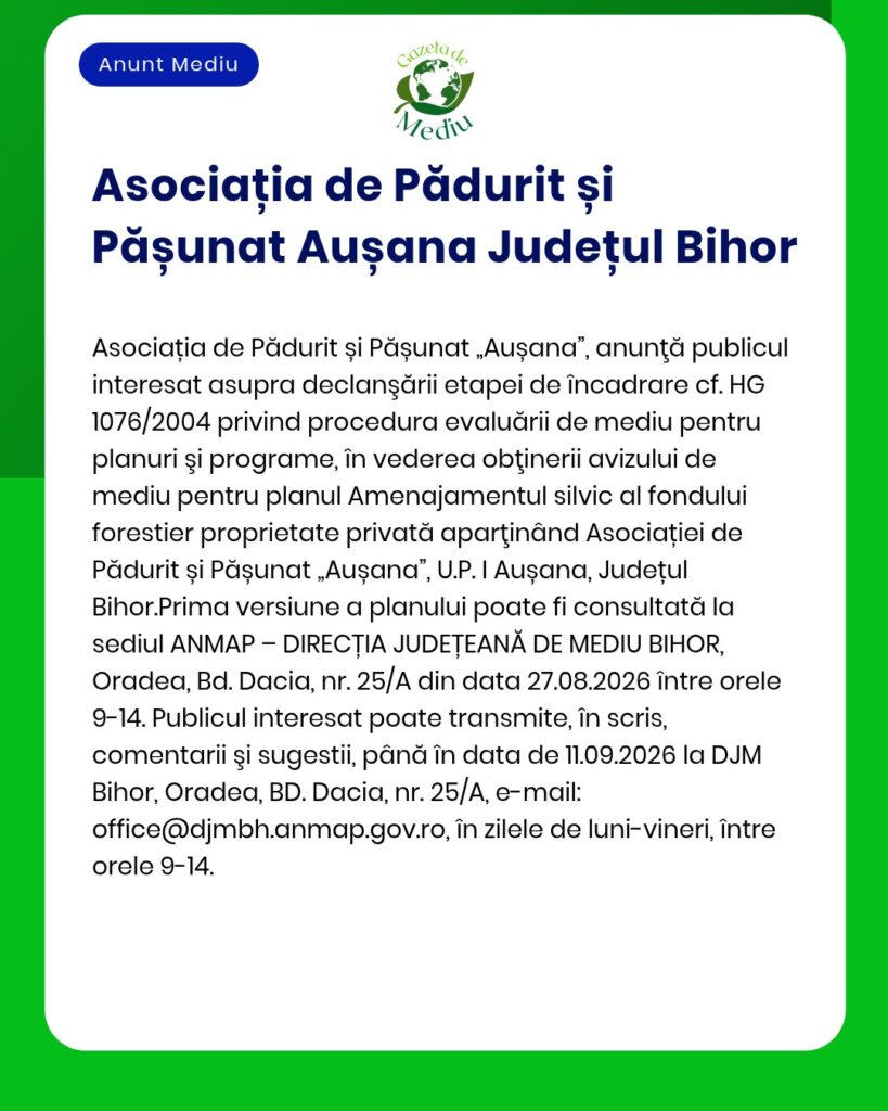 Asociația de Pădurit și Pășunat Aușana Județul Bihor