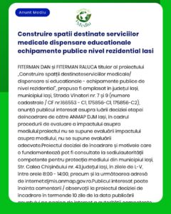 Construire spatii destinate serviciilor medicale dispensare educationa