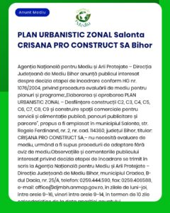 PLAN URBANISTIC ZONAL Salonta CRISANA PRO CONSTRUCT SA Bihor