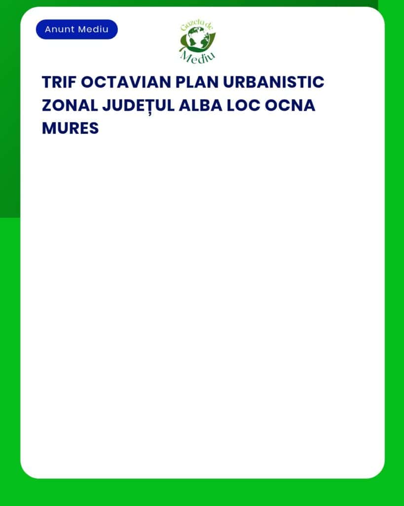 TRIF OCTAVIAN urbanism Ocna Mureș, județul Alba.